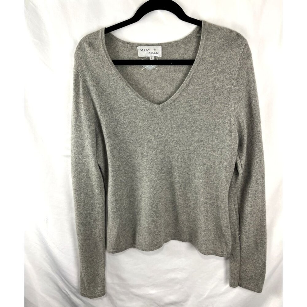 Marc Allan V-Neck Cashmere Sweater Women’s Size L